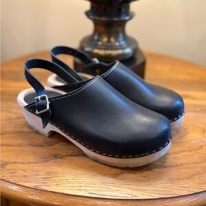 Lotta From Stockholm Black Leather Mules